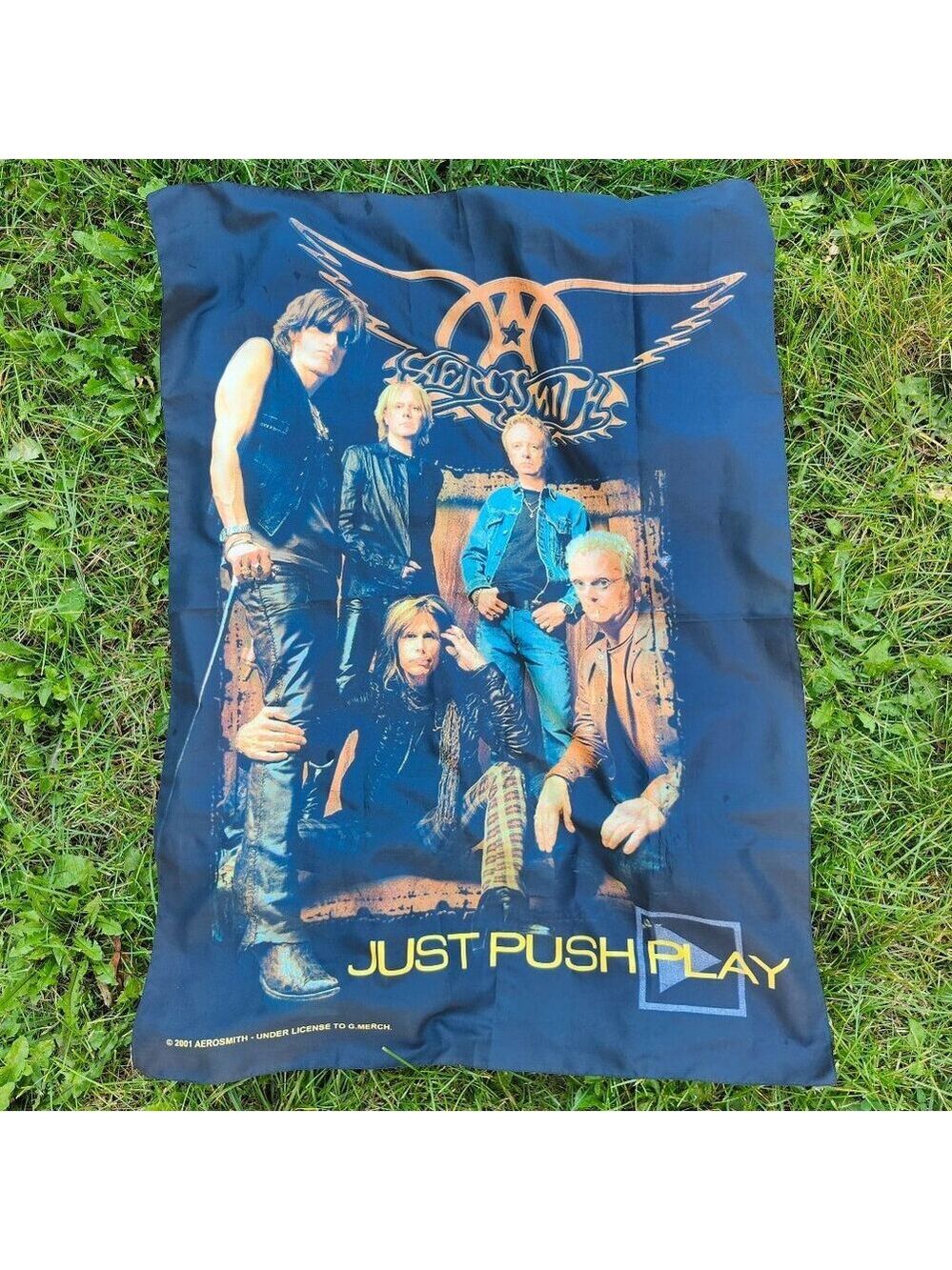 Aerosmith Just Push Play Textile Poster 40" X 30" 2001 G. Merch LPG SCARF